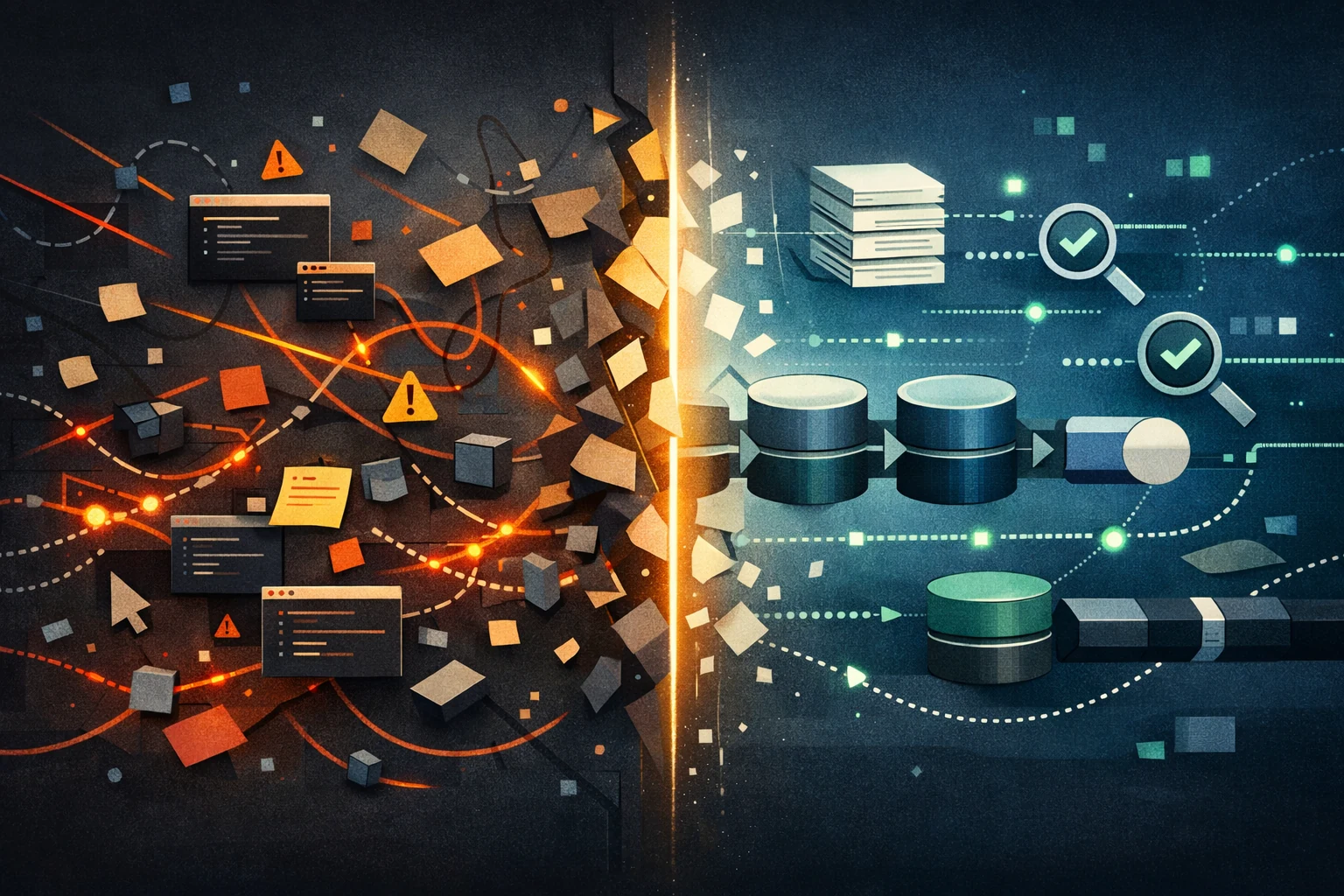 Abstract workflow transformation from fragmented AI usage to reliable engineering delivery
