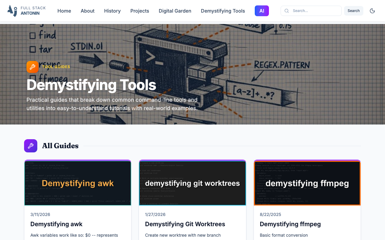 March 2026 demystifying tools page
