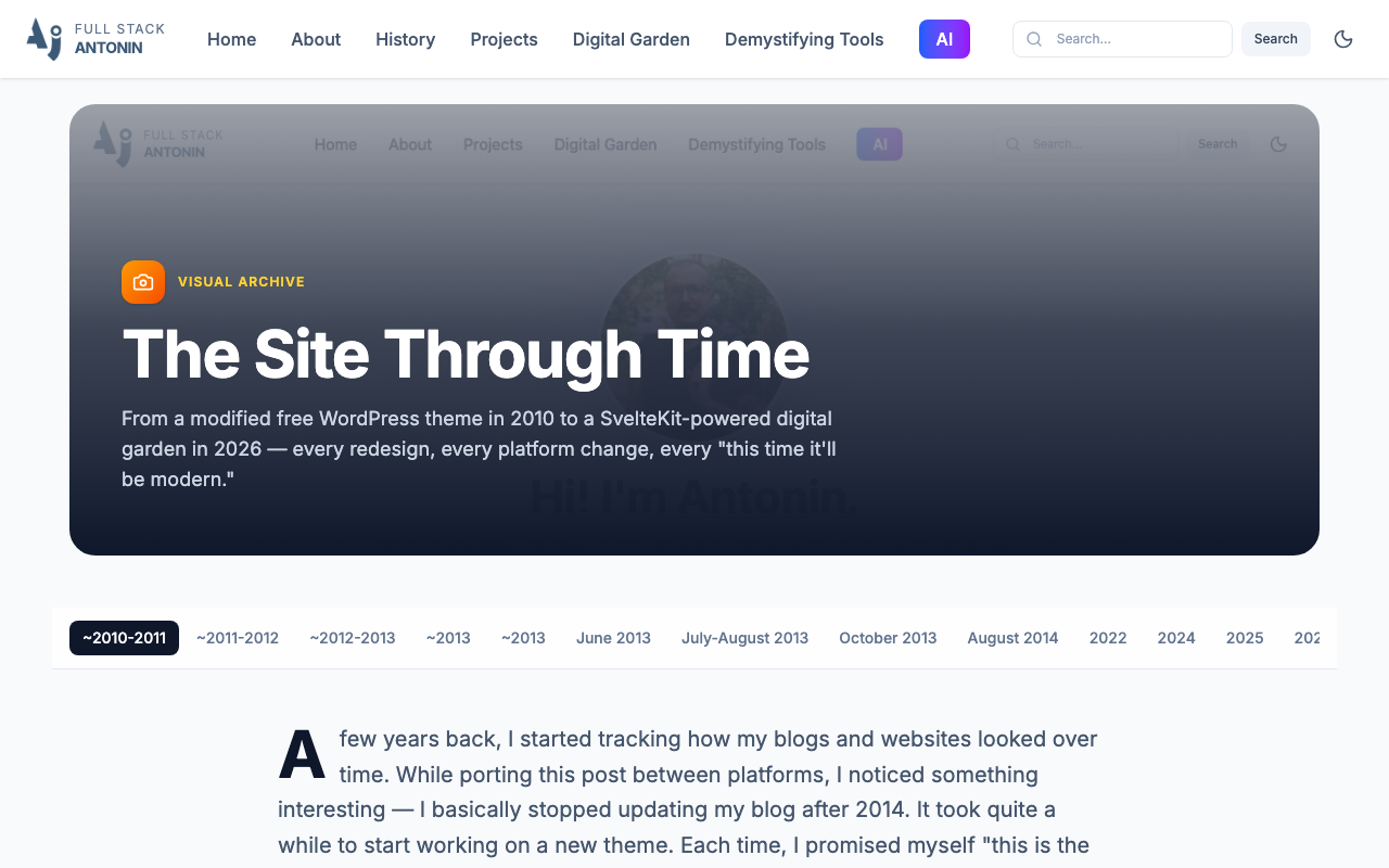 March 2026 history page